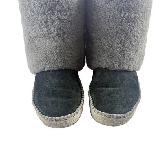 UGG “Kestrel” (10/41) Black Suede w/ Gray Shearling Boots Booties Winter Warmth - Picture 5 of 8